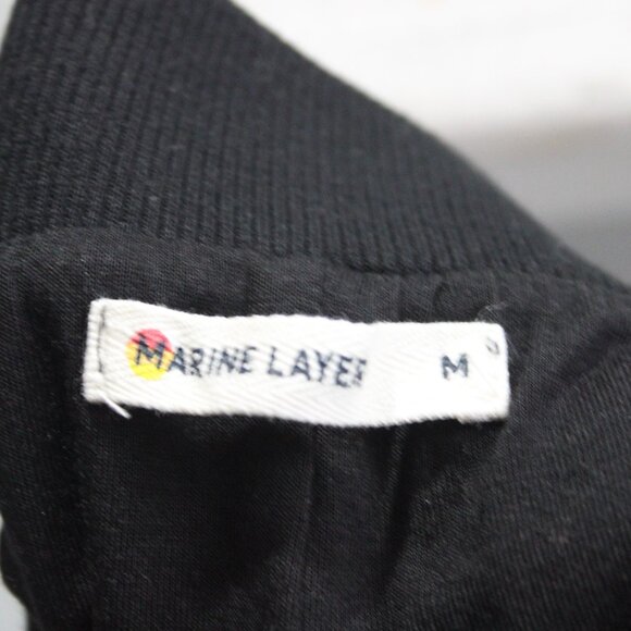 Marine Layer Lexi Classic Black Pencil Midi Robbed Skirt Size Medium - Picture 5 of 7